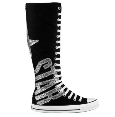 all black glitter converse