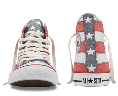 Chuck Taylor American Flag Hi - Front and Rear View