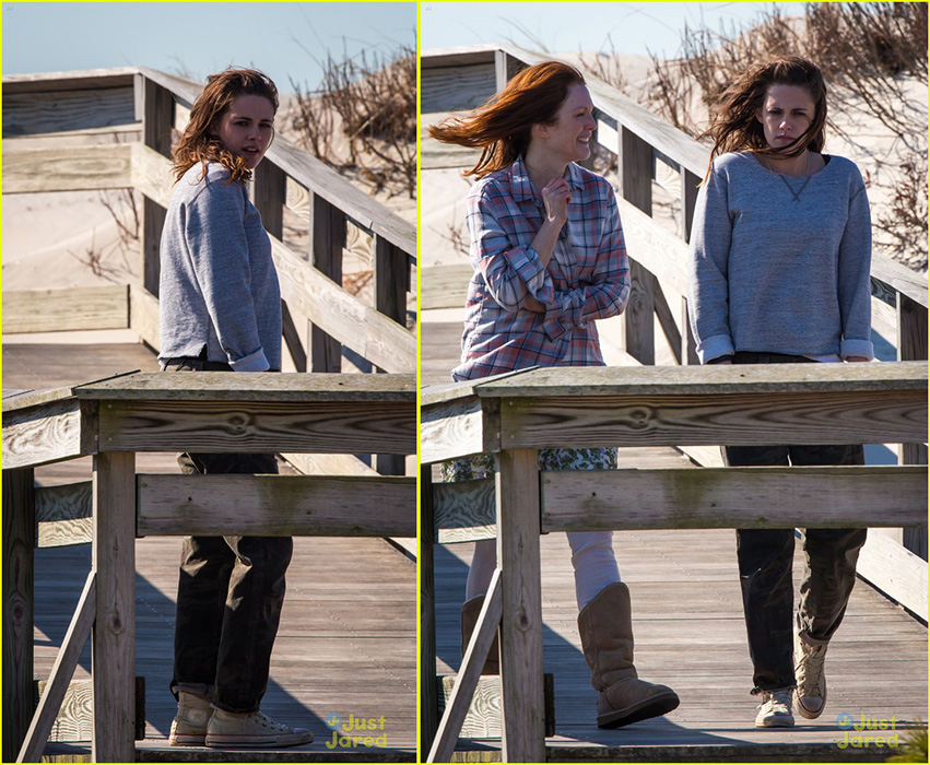 Kristen Stewart in Shabby White Hi Top Chucks