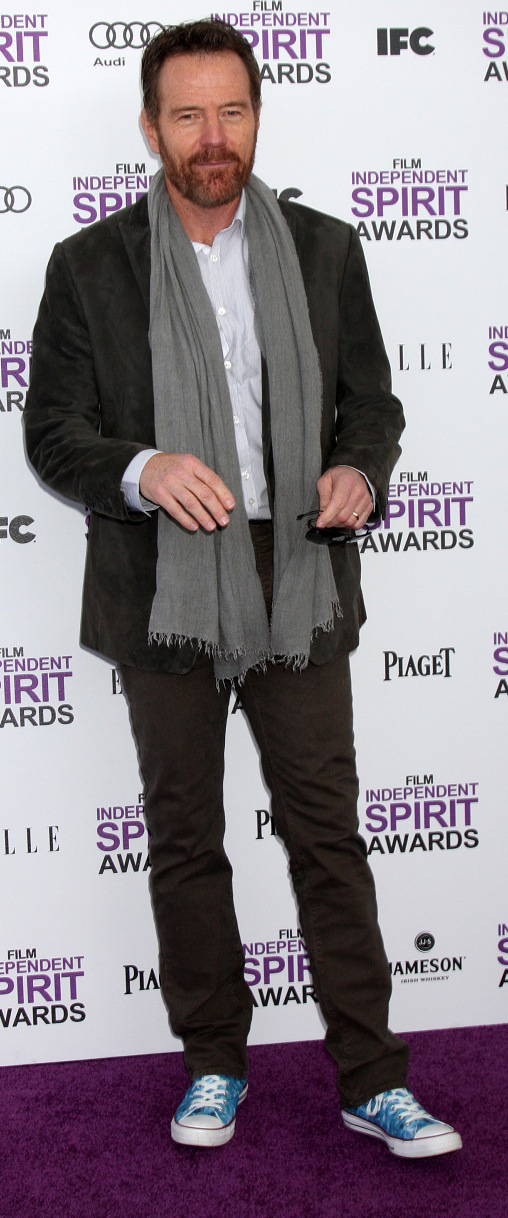 Breaking Bad's Bryan Cranston wearing Chuck Taylors at Independent Spirit Awards