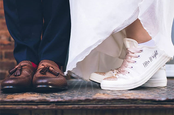 custom made converse for weddings