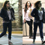 Kristen Stewart in Black Hi Top Chucks